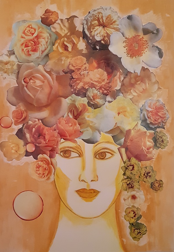 Woman Yellow Mixed media